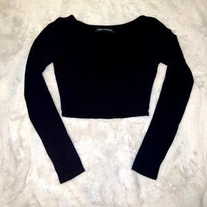 Naked Wardrobe Black Crop Top
